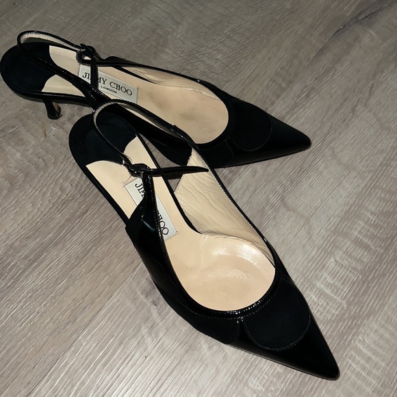 Jimmy Choo sling back kitten heel size 37.5 - Picture 3 of 8